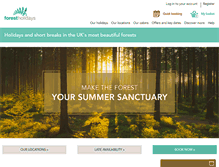 Tablet Screenshot of forestholidays.co.uk